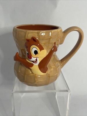 Disney CHIP & DALE Peanut Shaped 3D Coffee Mug