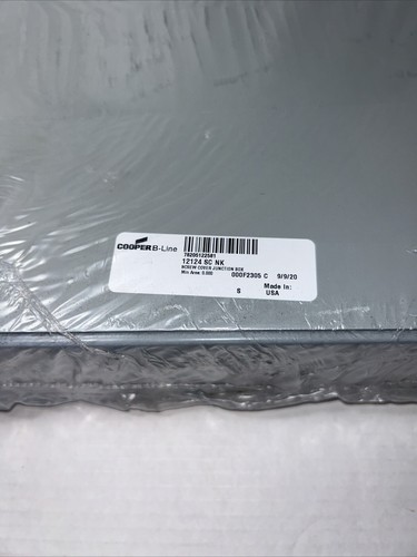 2) Cooper B-Line 12124 SC NK Junction Boxes 12” x 12” x 4” Screw Cover (2-PACK)