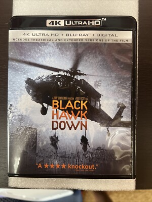 Black Hawk Down 4K UHD Blu-ray Brand New With Digital No Plastic Wrap Unwatched