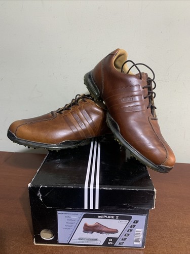 Adidas Adipure Z Mens Waterproof Brown Size 8 Golf Shoes New