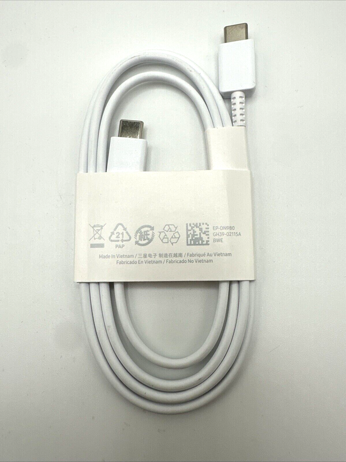 Original Samsung TYPE C to TYPE C Data Cable WHITE EP-DN980