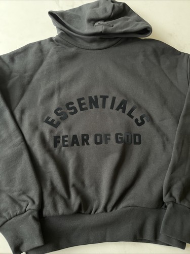 ESSENTIALS FEAR OF GOD HOODIE Size XXS BLACK New With Tags