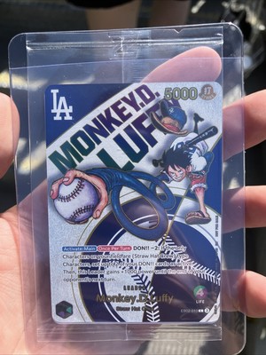 【限定非売品】Dodgers×ONE PIECEコラボ 麦わら帽子＆カード IN HAND* DODGERS X ONE PIECE COLLAB PROMO CARD MONKEY D