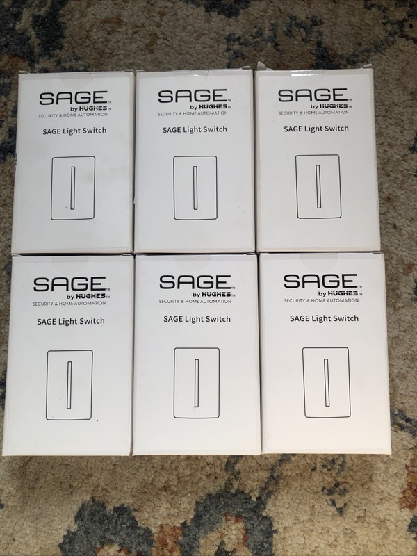 6 PACK Sage Single Gang Light Switch 206611 New White