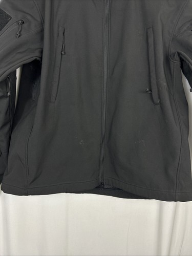 Rothco XL Tactical Jacket 9746 Black Full Zip Hooded Pockets Polyester