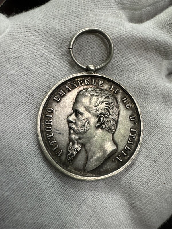 MÃ©Daille Guerre De LâIndÃ©Pendance Vittorio Emanuele Ii Argent Italie 