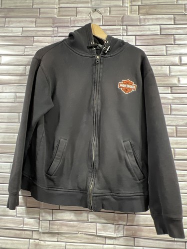Y2K Harley Davidson Mens Small V-Twin Power Embroidered Zip