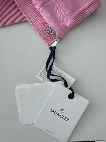 Pre-owned Moncler Merlat Puffer Bomber Jacket Pink Size 2