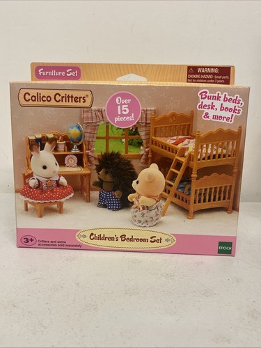 Calico Critters Children Bedroom Set 15 Pc Furniture Accessories-Bunk Bed-- NIB
