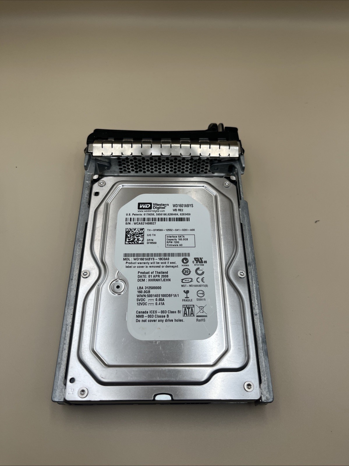 WD1601ABYS-23C0A0 - Western Digital 160GB 7200 RPM SATA 3.5" HDD
