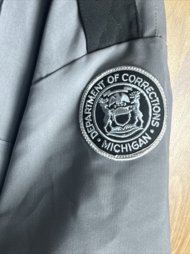 Vtg Michigan Dept of Corrections No Name Shirt Uniform 2X - 3X MDOC