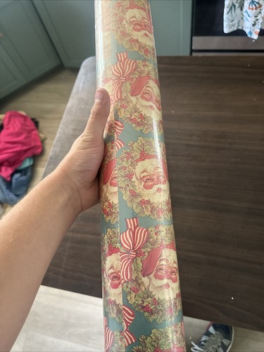 Vintage Santa Christmas Wrapping Paper Gift Wrap Roll  60SF Galaxy New