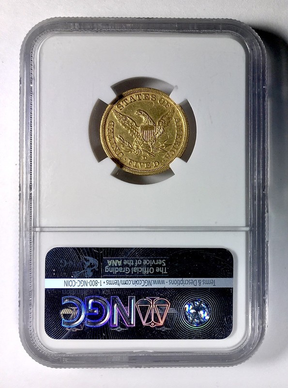 1844-D Liberty Quarter Eagle $2.50 Gold – NGC XF Details – Rare Dahlonega Coin!