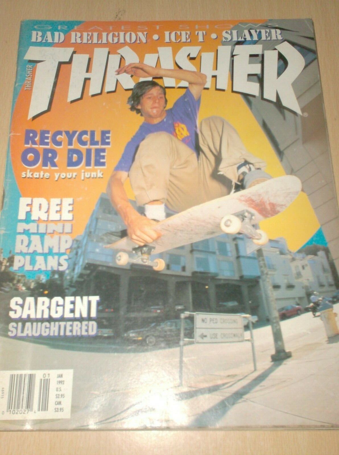 skateboard magazine thrasher january 1992 used vintage skateboard magazine thrasher january 1992 used vintage