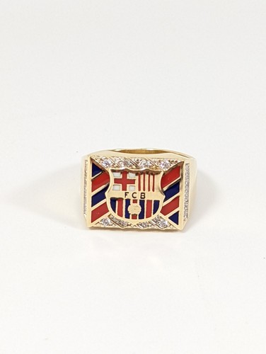 FCバルセロナ 三冠記念リング 14K Yellow Gold Men's Barcelona Futbol - Soccer Club Ring