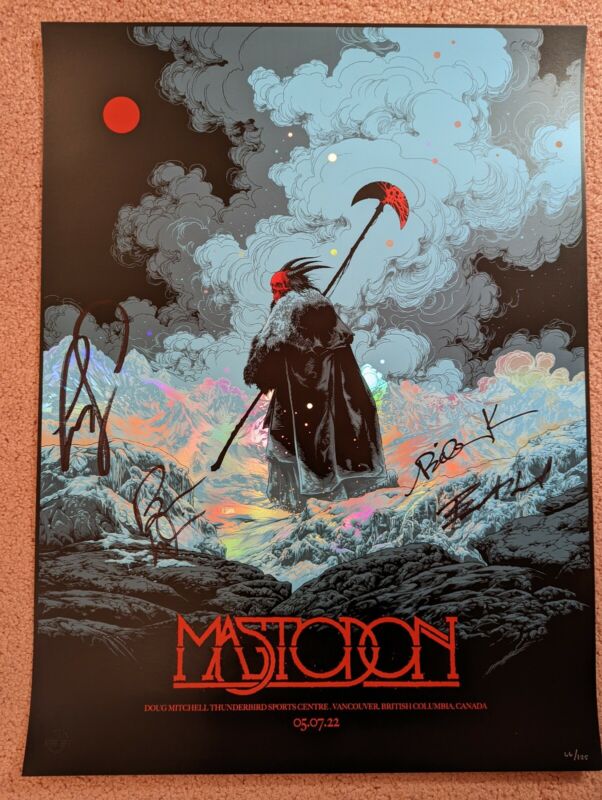 Mastodon Vancouver Show Poster 5/7/22 by Ken Taylor - Signed Foil Edition