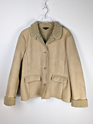 Lands end hotsell shearling coat