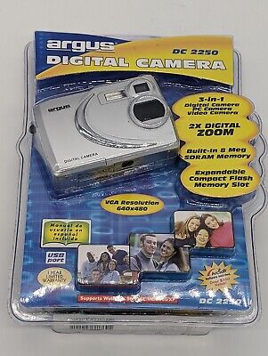 Argus DC2250 Silver Portable 2x Digital Zoom Battery Operated Digital Camera