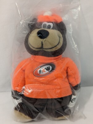 NEW Vintage A&W Root Beer Bear Plush -1997 - 6'' NIP orange shirt FUZZY ANIMAL 