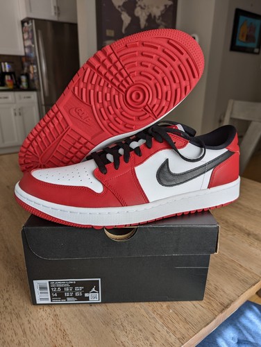 NEW Nike Air Jordan 1 Low 'Chicago' Red/Black/White Golf Shoes