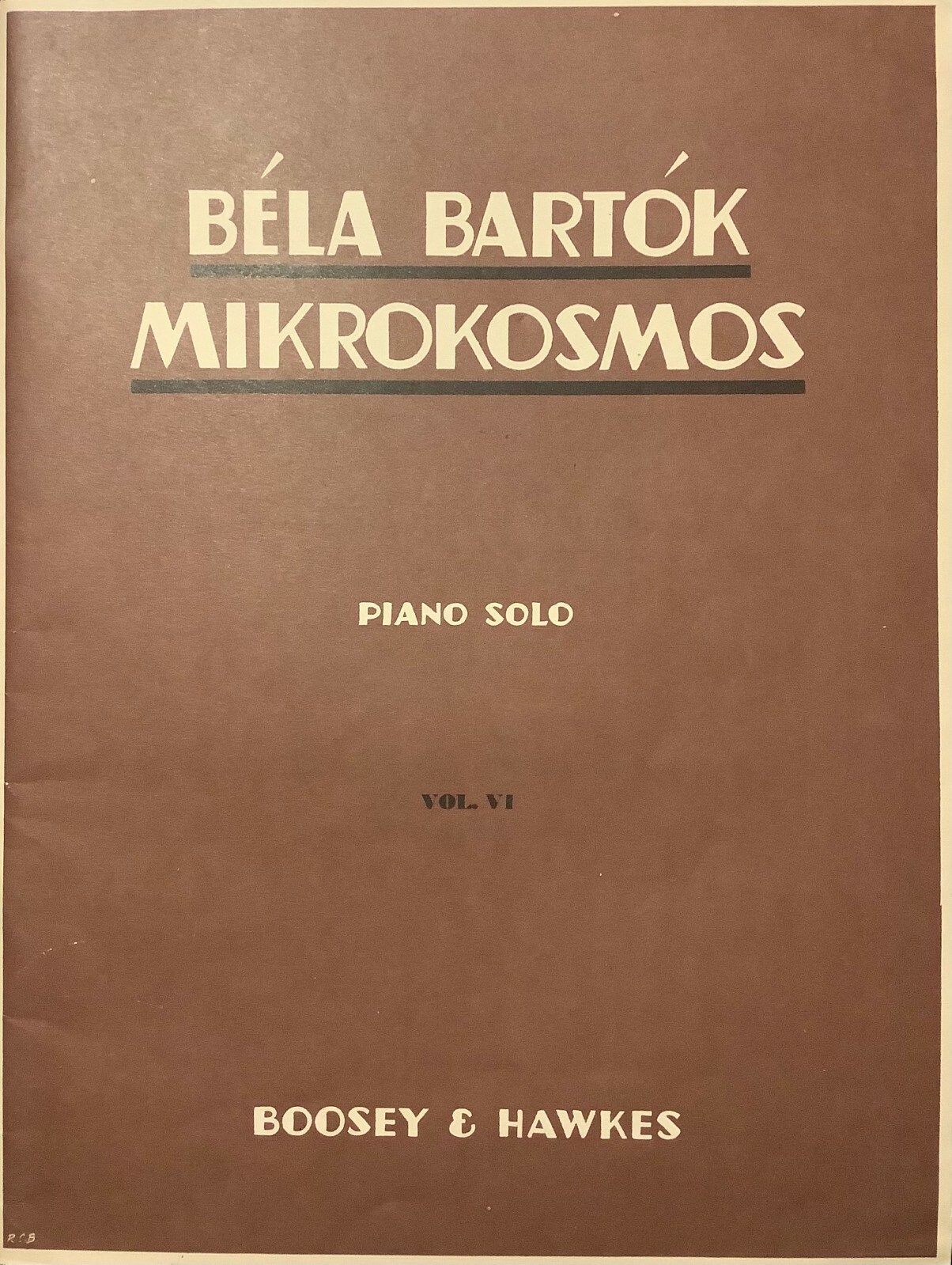 BARTOK/MIKROKOSMOS  vol.1〜6 BOOSY&HAWKES Bartók: Mikrokosmos - Volume 1 – Ficks Music