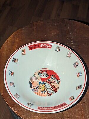 Vintage Kelloggs Tony the Tiger Ceramic Bowl 2007 Multi Mascot Cereal Boxes