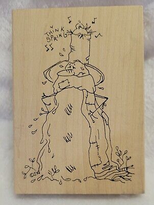Snowman Rubber Stamp with Hat Judith R-40 Country Christmas retired 