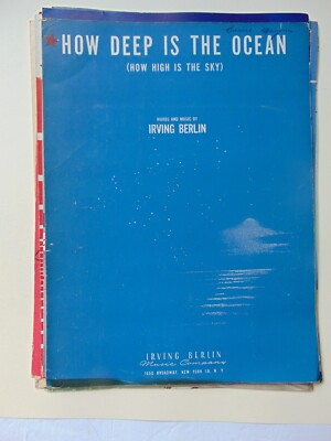 HOW DEEP IS THE OCEAN, 1932, vintage sheet music