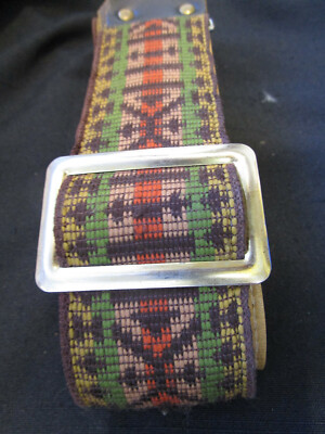 Vintage 1960s Guitar Strap Hootenanny ACE Style Woven  Japan