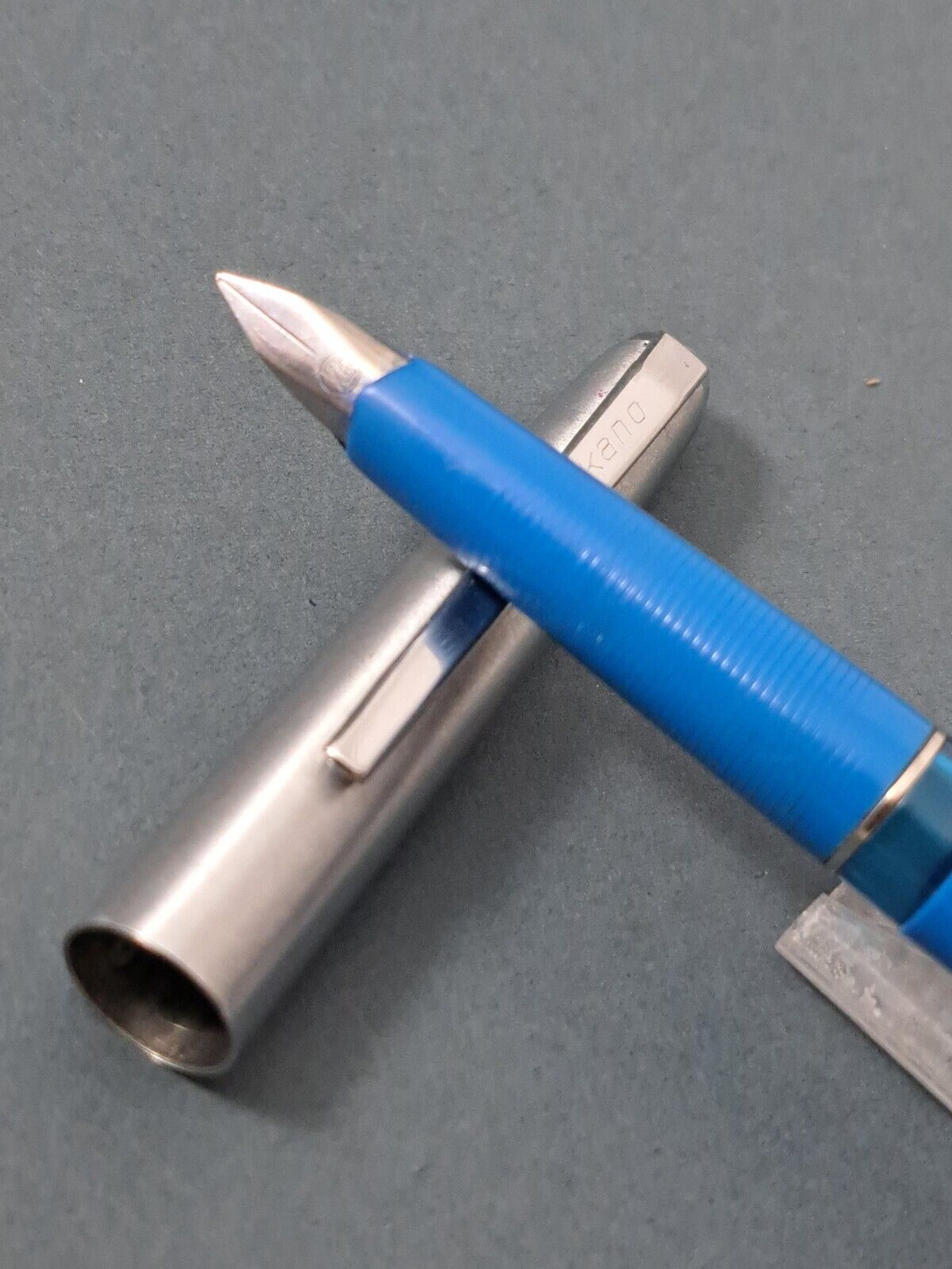 PELIKAN-PELIKANO-Model 3 Blue/Silver Fountain Pen Otto PELIKAN-PELIKANO-Model 3 Blue/Silver Fountain Pen Otto