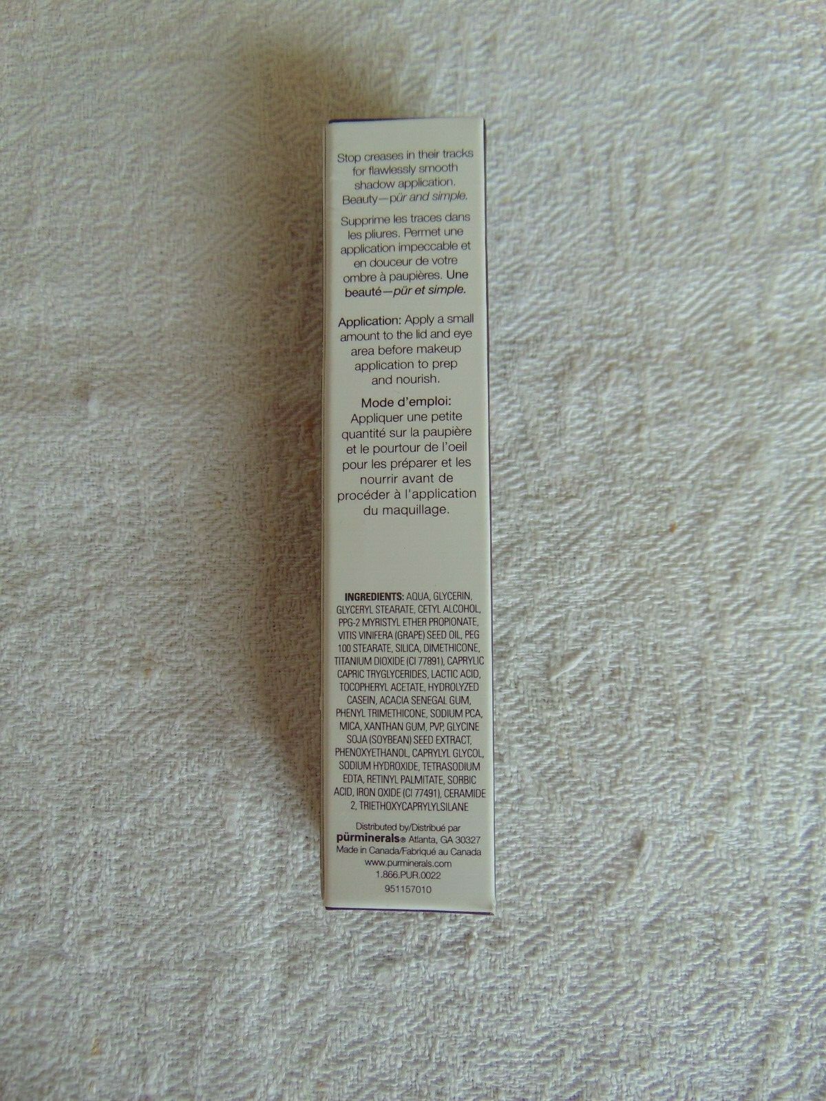 Pur Minerals Cease Crease Eye Shadow Primer Base 10g Full Size Brand New in Box