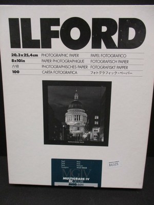 Ilford Multigrade IV fiber base DW Matt MGF.5K B&W paper 8 X 10 3 packages open