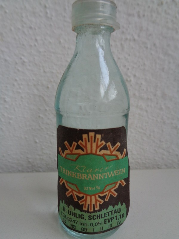 Trinkbranntwein Uhlig Schlettau Ddr Ostalgie 