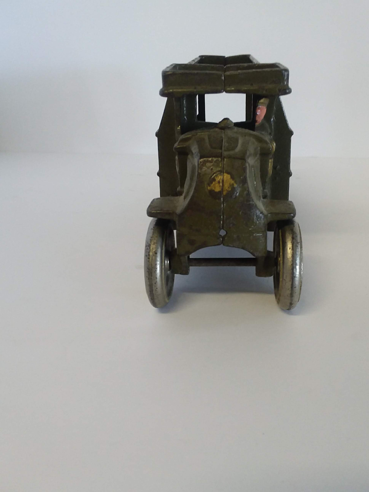 VINTAGE ANTIQUE CAST IRON BELL TELEPHONE TRUCK ORIGINAL GREAT SHAPE