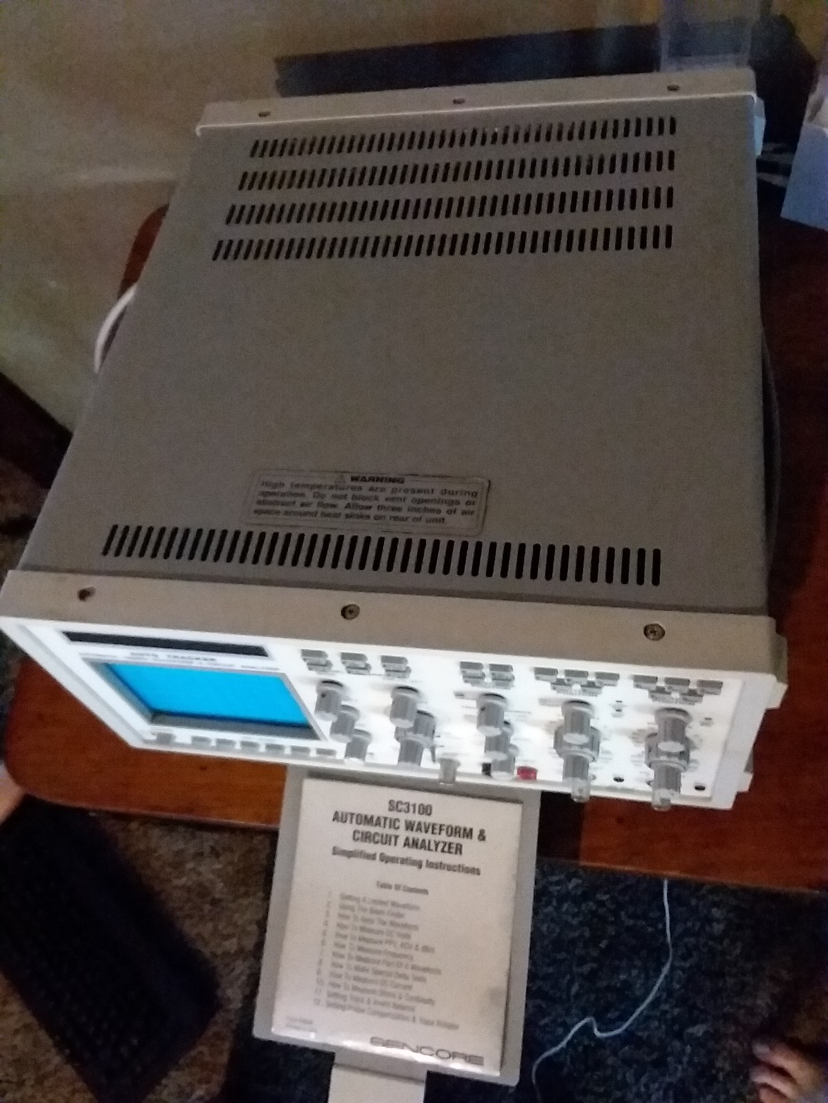 SENCORE SC3100 AUTO TRACKER OSCILLOSCOPE 100MHz WAVEFORM & CIRCUIT ANALYZER