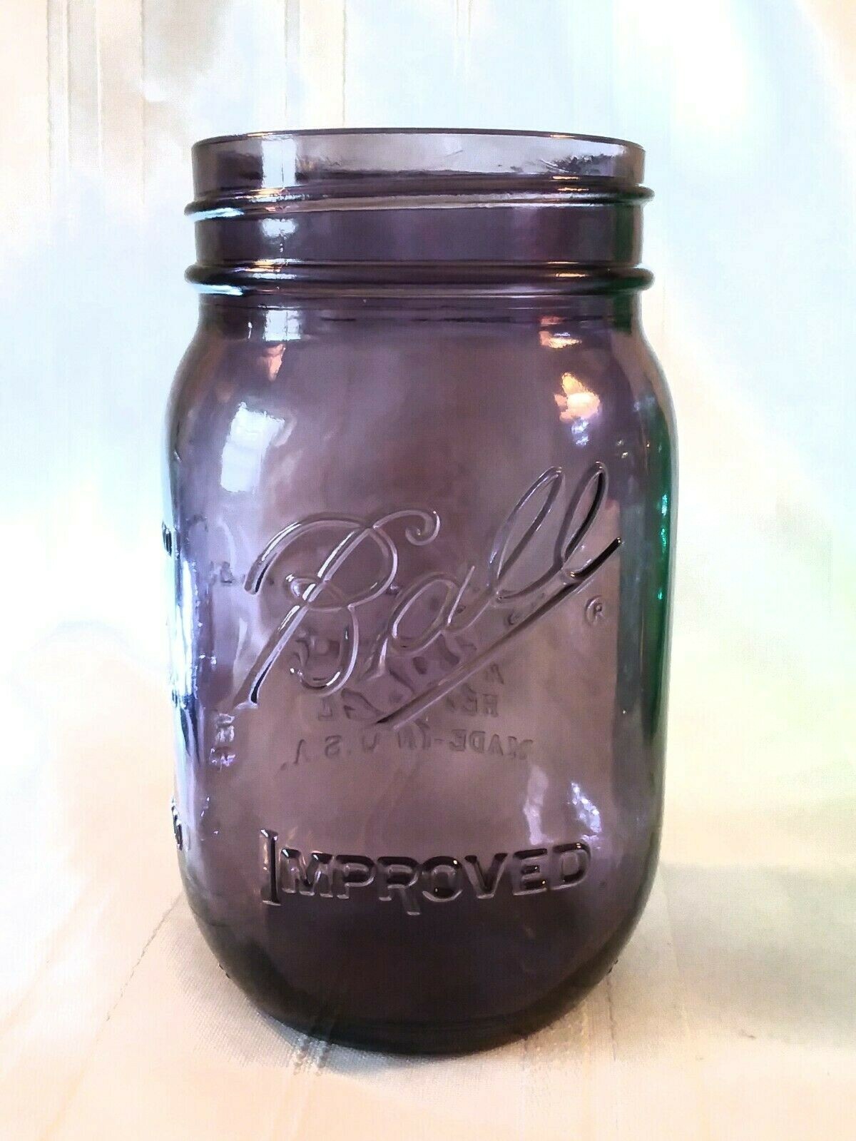 Ball Mason Jar "IMPROVED" PURPLE Pint 16oz " Collector's Edition "  Lid included