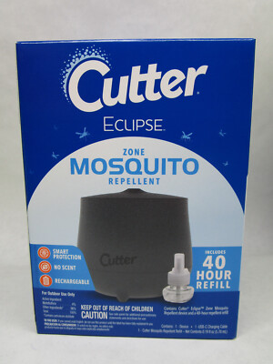 Cutter Eclipse Zone Mosquito Repellent, New, Rechargeable with Refill Outdoors