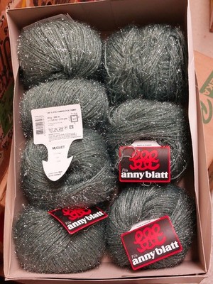 400g / 8x Muguet Anny Blatt Wolle chene/grün Fb. 130 selten 50g