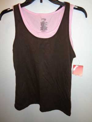 NWT Women's Danskin Now 2 Fer Tank Size M