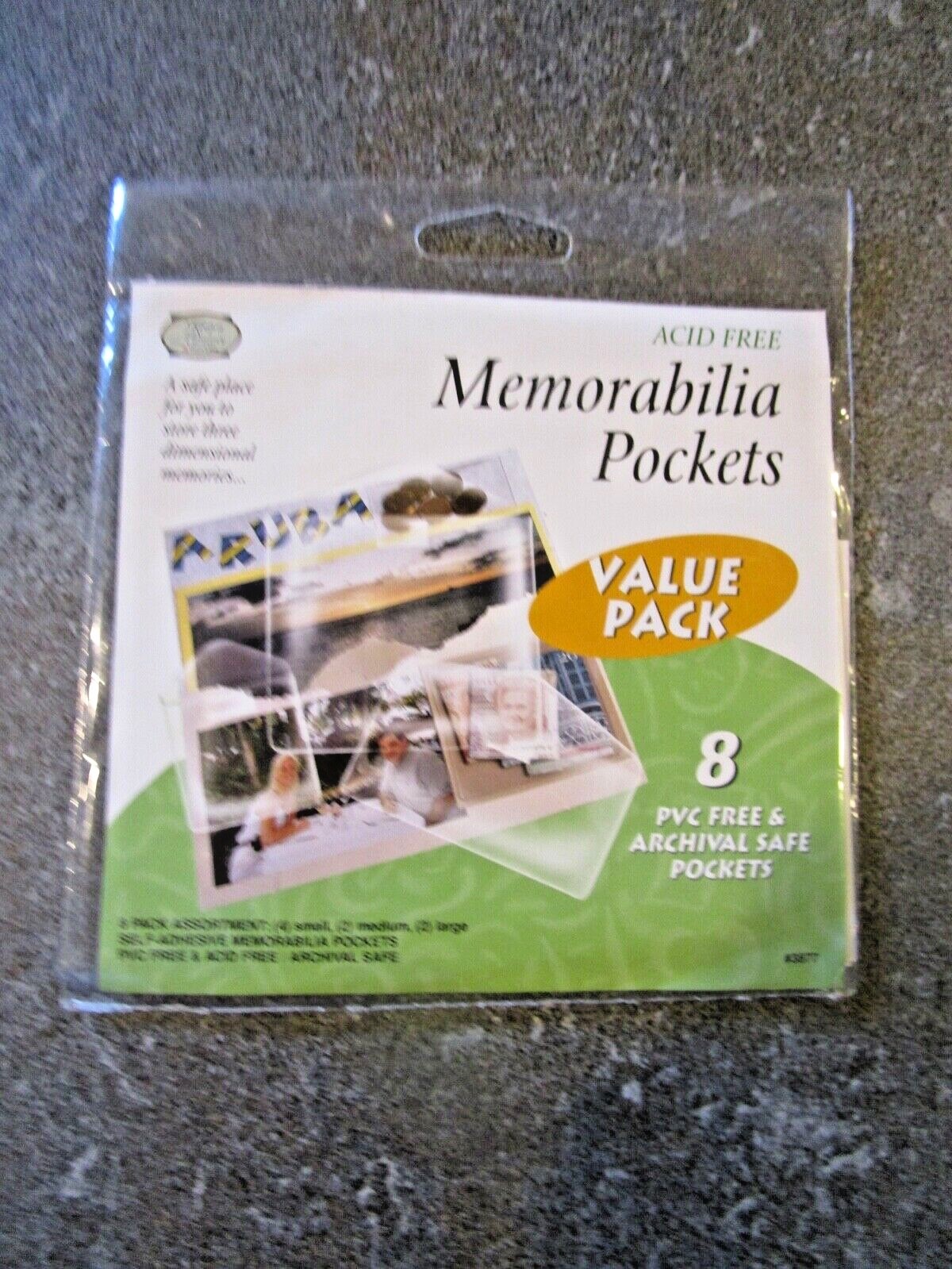 Thermo O Web  Memorabilia Pockets- 8 pack assortment - 3 sizes - NEW Value Pack