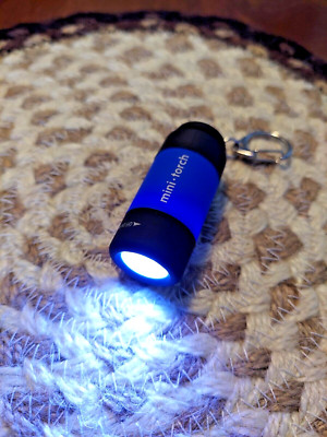 2 X Waterproof Mini USB Rechargeable LED  Flashlight Pocket Keychain (Ran.Color)