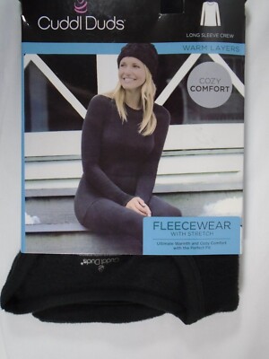 NWT Women's Cuddl Duds Fleecewear w/Stretch Long Sleeve Crew Top Reg/Plus sizes