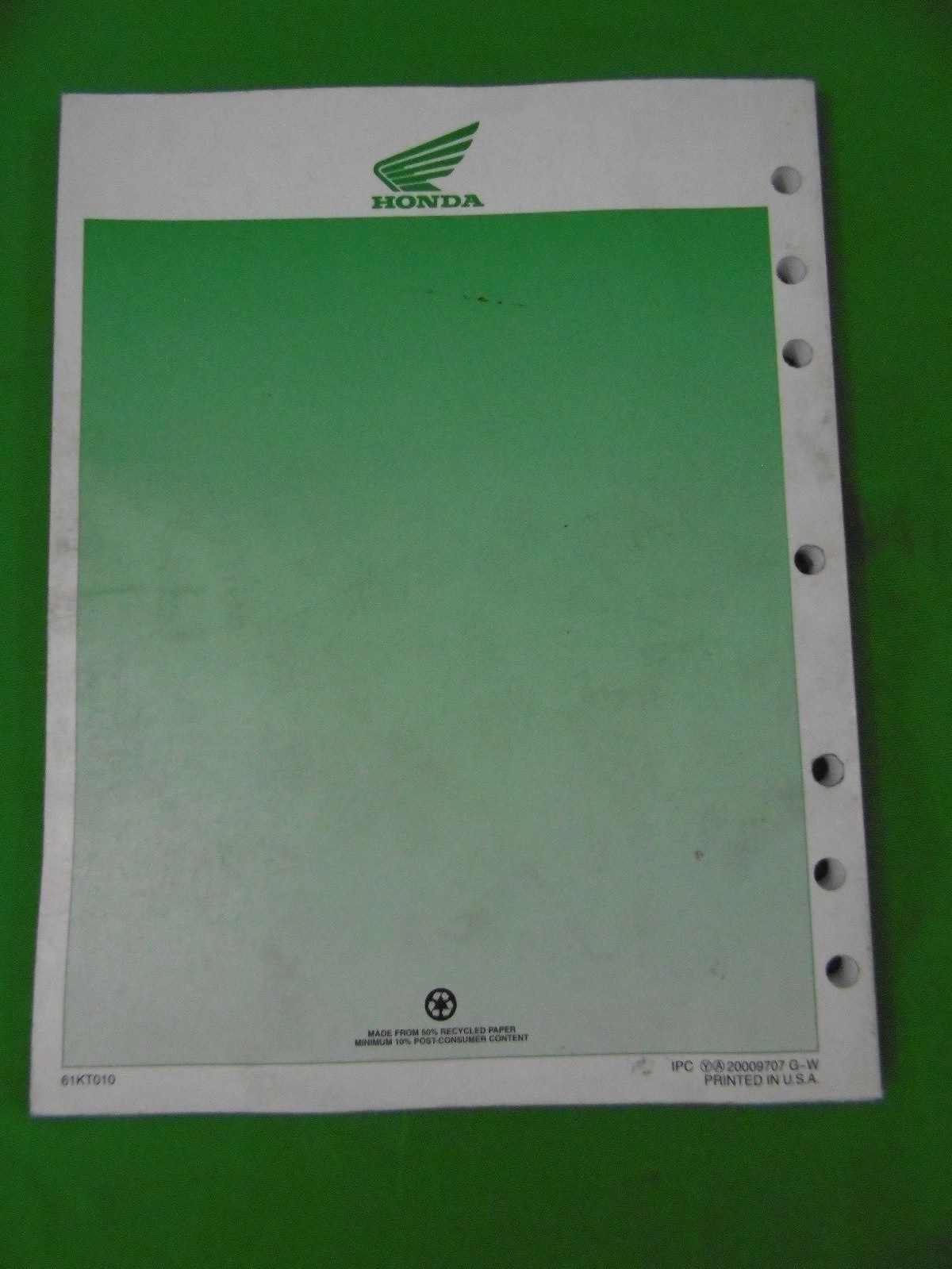 Genuine Honda 1986 - 1998 XR200R Service Manual 61KT010 OEM XR 200 R XR 200R