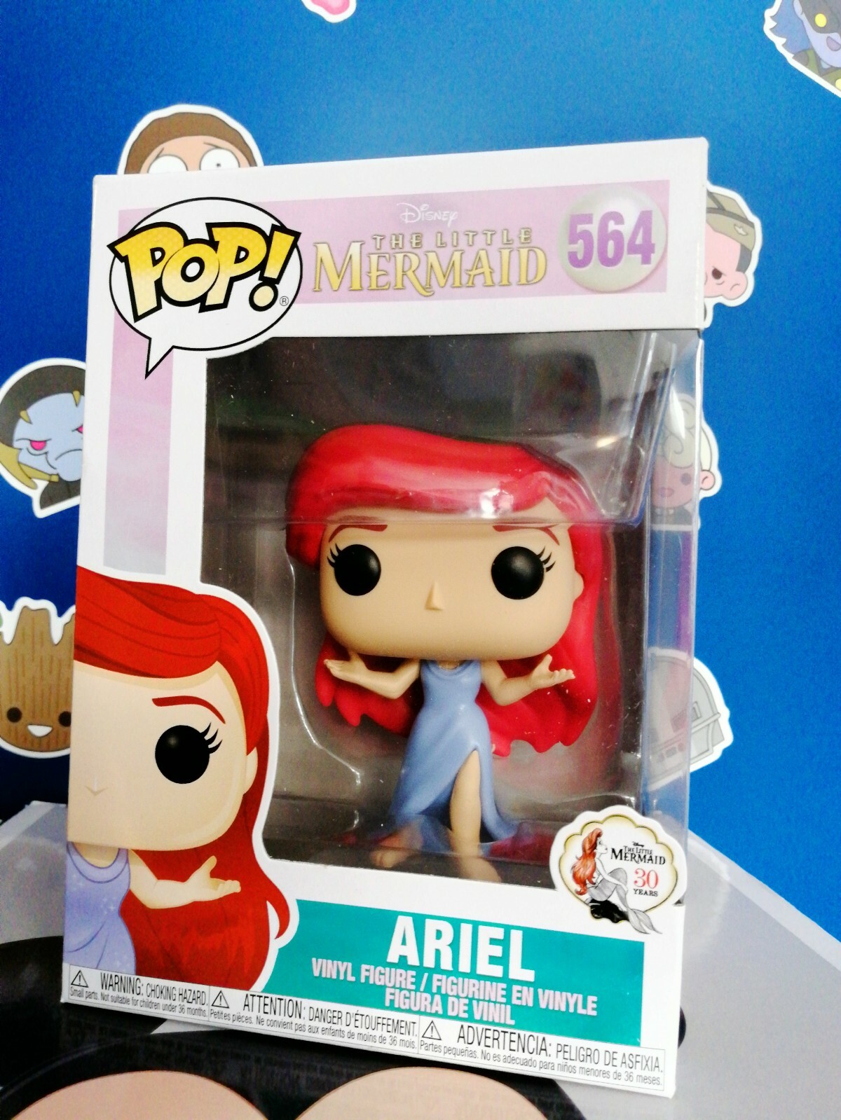 FUNKO Pop Ariel 564 The Mermaid Disney Figure 3 1/2in Purple