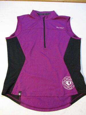 PEARL IZUMI BRAND 1/2 ZIP CYCLING JERSEY / TOP WOMEN LARGE 2012 PURPLE & BLACK