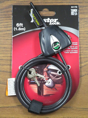 8417D Python  Adjustable Locking Cable 6ft 1.8m x 3/16in 5mm, vinyl coated steel