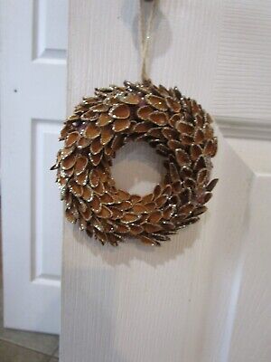 Pottery Barn Christmas pinecone wreath  ornament New