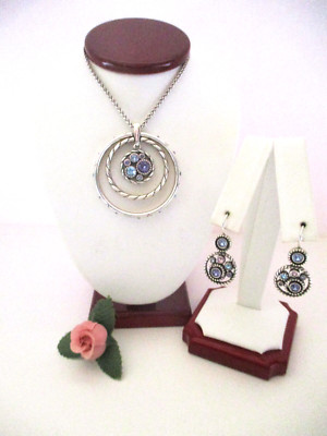 Brighton ''HALO TAURI'' Necklace-Earring Set (MSR$134) NWT/Pouch