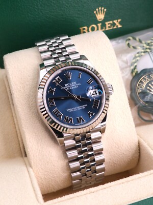 Rolex Datejust 31 278274-0034 - Blue Roman Dial, Fluted Bezel, Jubilee Bracelet