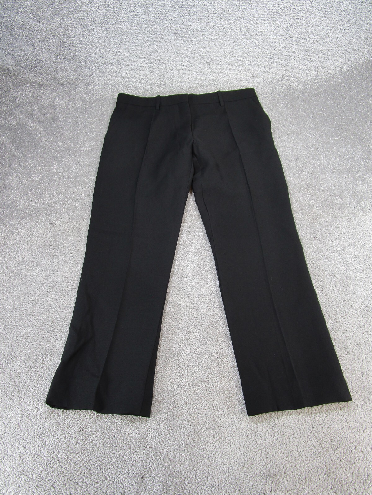 Valentino Dress Pants Womens 44 Black Slacks Taper Leg Rough